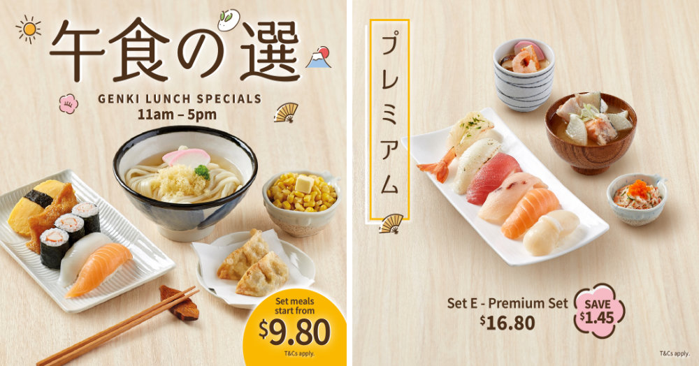 Genki Sushi Lunch Set – Genki Sushi Singapore
